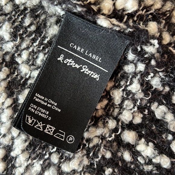 & Other Stories Puff Sleeve Bouclé Cardigan Sweater Alpaca Blend Size M - Picture 8 of 12